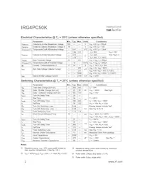 IRG4PC50K數據表 頁面 2