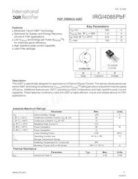 IRGI4085-111PBF Datenblatt Cover