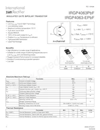 IRGP4063-EPBF Datasheet Copertura