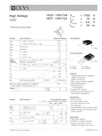 IXGT10N170A Datenblatt Cover