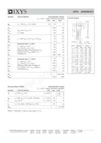 IXSQ20N60B2D1 Datenblatt Seite 2
