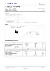 RJH60A83RDPE-00#J3 Datasheet Copertura