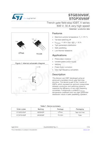 STGB30V60F數據表 封面