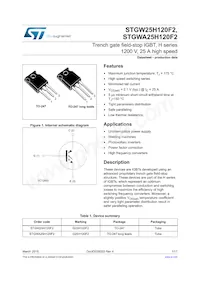 STGW25H120F2 Datasheet Copertura