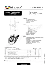 APT50GF60JU2 Datasheet Copertura