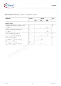 BSP299L6327HUSA1 Datasheet Pagina 4