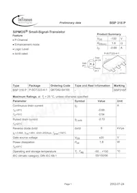 BSP316PL6327HTSA1數據表 封面