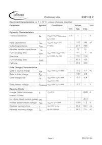 BSP316PL6327HTSA1 Datasheet Pagina 3