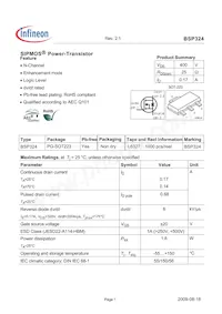 BSP324L6327HTSA1 Datenblatt Cover