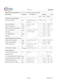 BSP324L6327HTSA1 Datasheet Pagina 3