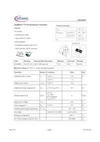 BSS308PEL6327HTSA1數據表 封面