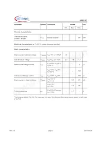 BSS315PL6327HTSA1 Datasheet Pagina 2