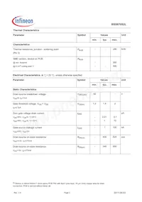 BSS670S2LL6327HTSA1 Datasheet Pagina 2