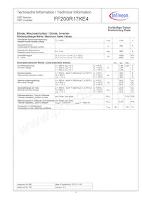 FF200R17KE3S4HOSA1數據表 頁面 3