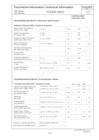 FF600R12KE3NOSA1 Datenblatt Cover