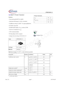 IPB093N04LGATMA1 Datasheet Cover