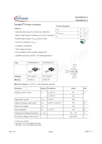 IPI052NE7N3 G數據表 封面