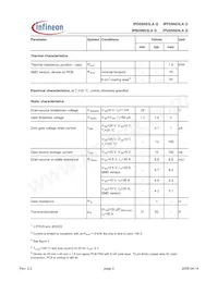 IPU05N03LA G Datasheet Page 2