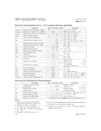 IRF1503STRRPBF數據表 頁面 2