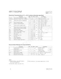 IRF7705GTRPBF數據表 頁面 2