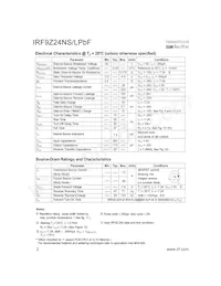 IRF9Z24NSPBF數據表 頁面 2