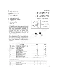 IRFR3910CPBF Datenblatt Cover