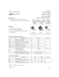 IRL3715ZSTRRPBF Datasheet Copertura