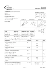 SPB35N10 G Datenblatt Cover