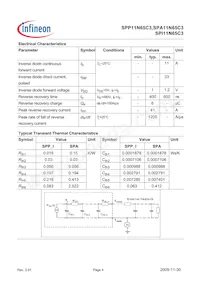 SPI11N65C3HKSA1數據表 頁面 4