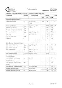 SPP47N10L Datenblatt Seite 3