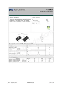 AO3409_103 Datasheet Copertura