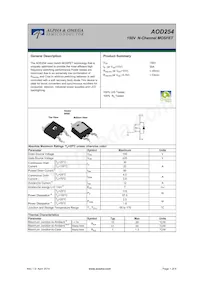 AOD254_004 Datasheet Copertura