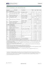 AON6270_001 Datasheet Pagina 2