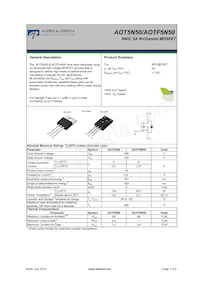 AOT5N50_001數據表 封面