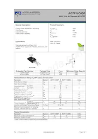 AOTF11C60P_001 Datasheet Copertura