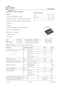 BSC022N03S Datenblatt Cover