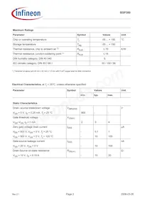 BSP300L6327HUSA1數據表 頁面 2