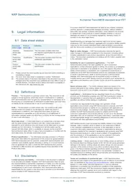 BUK761R7-40E/GFJ Datasheet Page 11