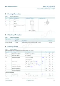 BUK9E1R8-40E數據表 頁面 2