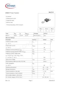 BUZ31 E3046 Datenblatt Cover