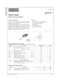 FQPF11N40T Datenblatt Cover