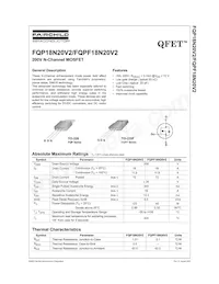 FQPF18N20V2YDTU Datenblatt Cover