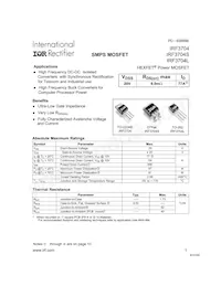 IRF3704STRR Datenblatt Cover