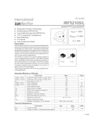 IRF5210L Datasheet Copertura