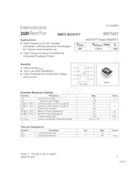 IRF7457TR Datenblatt Cover