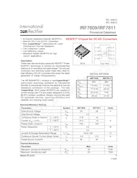 IRF7811TR數據表 封面