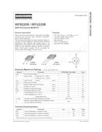 IRFU220BTU_FP001數據表 封面