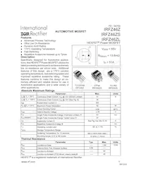 IRFZ46ZL Datasheet Copertura