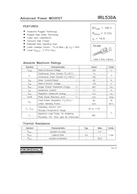 IRL530A數據表 封面