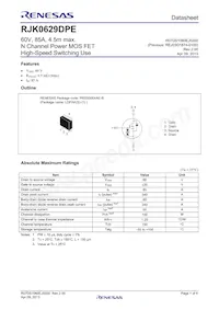 RJK0629DPE-00#J3 Datasheet Copertura